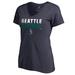 Women's Fanatics Branded Navy Seattle Mariners Fade Out V-Neck T-Shirt