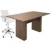 Custom Standing Height Rectangular Conference Table w/ Cable Channel Bases - 72" x 42" -