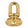 Satco 92295 - 1/8 IP Cast Brass Polished and Lacquered Screw Collar Loop with Ring (90-2295)