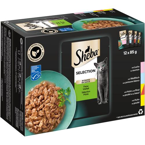 24x85g Selection in Sauce Feine Vielfalt Sheba Katzenfutter nass