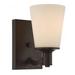 Nuvo Lighting 65921 - 1 Light Forest Bronze White Glass Shade Vanity Light Fixture (LAGUNA 1 LT VANITY)