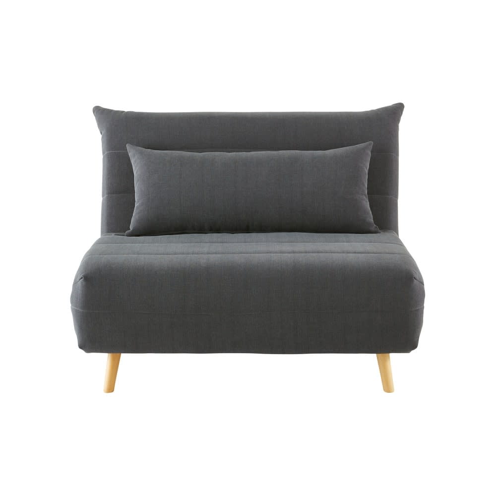 Canapé clic-clac 1 place gris anthracite
