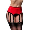 Nancies Lingerie 12 Strap Suspender/Garter Belt (SSL12)[S Red]