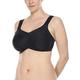 Ulla Kate Women's Underwired Plus Size Supporting Sports Bra 6024 Black 34 L