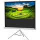 celexon portable projector screen with stand - Mobile tripod screen with handle - Tripod economy White - 184x104 cm – 85” inch – 16:9 - Gain 1.0