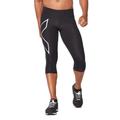 2XU Men's Core Compression 3/4 Tights, Black/Silver, L