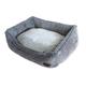 Nobby 60684 Komfort Bett eckig Cuddly, hellgrau, 75 x 60 x 23 cm