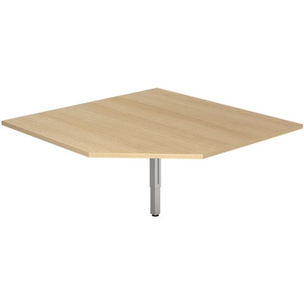 HAMMERBACHER Verkettungsplatte »R-Line« Trapez inkl. Stützfuß in Silber braun, 120x85x120 cm Image