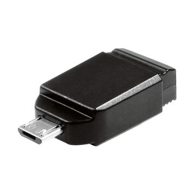 Nano USB-Stick mit Micro USB-Adapter »16 GB« schwarz, Verbatim, 1.711x0.911x2.715 cm