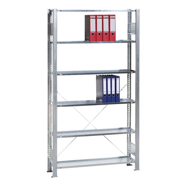 SCHULTE Lagertechnik Grundelement »Steckregal Multiplus 6 OH« einfache Tiefe grau, 100x200x30 cm