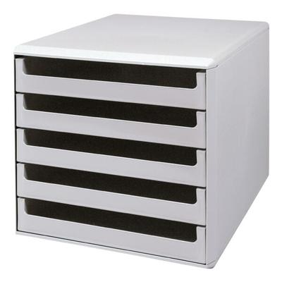Schubladenbox mit lichtgrauer Hülle grau, M und M, 28.4x26x35.9 cm