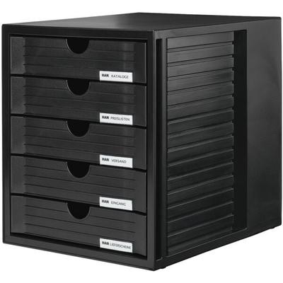 HAN Schubladenbox »SYSTEMBOX« mit 5 Schubladen geschlossen schwarz, 23.8x30.5x4.5 cm