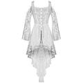 Dark In Love Gothic White Lace Dress Vintage Steampunk Victorian Witch Angel