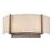 Nuvo Lighting 64854 - 2 Light Hazel Bronze Khaki Fabric Shade Wall Sconce Light Fixture (Gemini - 2 Light Wall Sconce w/ Khaki Fabric Shade)