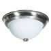 Nuvo Lighting 76243 - 2 Light 11" Round Brushed Nickel Frosted Melon Glass Shade Ceiling Light Fixture (2 Light - 11" - Flush Mount - Frosted Melon Glass)