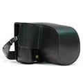 MegaGear Fujifilm X-T2 Ever Ready Leder Kamera-Case mit Trageriemen und Batteriezugang schwarz MG870