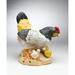 AA Importing Ceramic Hen w/ Chicks Figurine Porcelain/Ceramic in Black/White/Yellow | 16.5 H x 15 W x 10 D in | Wayfair 37750