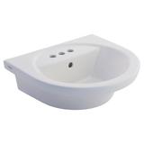 American Standard Tropic 21" Tall Vitreous China U-Shape Pedestal Bathroom Sink and Overflow in White | 7.5 H x 18.5 D in | Wayfair 0403004.020