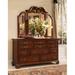 Lark Manor™ Apsana 11 Drawer Dresser Wood in Brown/Red | 36 H x 66 W x 20 D in | Wayfair ATGD7099 40714254
