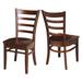 Breakwater Bay Bloomfield Solid Wood Dining Chair Wood in Brown | 36.02 H x 17 W x 21.25 D in | Wayfair BRWT1407 26861953