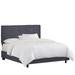 Brayden Studio® Tufted Low Profile Standard Bed Upholstered/Cotton in Black | 54 H x 56 W x 78 D in | Wayfair BRSD2134 25540651