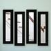 Latitude Run® Billie-Rae 4 Piece Scioli Panel Modern & Contemporary Mirror Set in White/Black | 25.5 H x 9.5 W x 0.75 D in | Wayfair