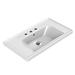 CeraStyle by Nameeks Frame White Ceramic Rectangular Drop-In Bathroom Sink w/ Overflow | 6.89 H x 31.5 W x 17.72 D in | Wayfair