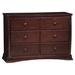 Delta Children Summer 6 Drawer Double Dresser Wood in Black | 33.5 H x 49 W x 19 D in | Wayfair 75106-607