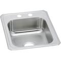 Elkay Celebrity 17" L x 21" W Drop-In Kitchen Sink Stainless Steel in Gray | 6.88 H x 17 W x 21.25 D in | Wayfair CR17212