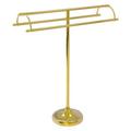 Allied Brass Double Arm Free Standing Towel Stand Metal in Yellow | 34 H x 3 D in | Wayfair TS-30-PB