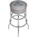 Miller Coors Swivel 31" Bar Stool Upholstered/Metal in Gray | 31 H x 20 W x 20 D in | Wayfair CL1000-RL