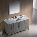Kathiria Ivy Bronx 60" Free-Standing Single Sink Bathroom Vanity w/ Mirror (Faucet Not Included) Wood/Marble in Brown | Wayfair