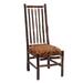 Fireside Lodge Hickory Dining Chair Wood/Upholstered/Genuine Leather in Brown | 47 H x 20 W x 20 D in | Wayfair 86050-SL-PeacockLeather