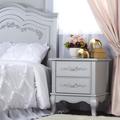 Evolur Aurora 2 Drawer Nightstand Wood in Gray | 25.5 H x 23.25 W x 20.25 D in | Wayfair 836-FR