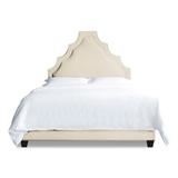 My Chic Nest Lexi Platform Bed Upholstered/Velvet in White | 65 H x 58 W x 80 D in | Wayfair 558-1323-F