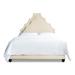 My Chic Nest Lexi Platform Bed Upholstered/Velvet in White | 65 H x 58 W x 80 D in | Wayfair 558-1323-F