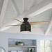 Hunter Fan 52" Cranbrook 4 - Blade Flush Mount Ceiling Fan w/ Remote Control & Light Kit Included in Black | Wayfair 59259