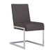 Casabianca Furniture Fontana Side Chair Faux Leather/Wood/Upholstered in Brown | 34 H x 18 W x 18 D in | Wayfair CB-F3131-BR