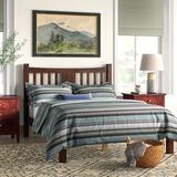 Grain Wood Furniture Shaker Solid Wood Platform Bed Wood in Brown/Green/Red | 49.5 H x 64 W x 86 D in | Wayfair SH1301