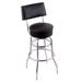 Holland Bar Stool Classic Series 30" Swivel Bar Stool Upholstered/Metal in Black/Gray | 45 H in | Wayfair C7C430BlkVinyl