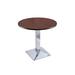 Holland Bar Stool Pedestal Dining Table Wood/Metal in Gray | 30 H x 30 W x 30 D in | Wayfair 21730CH30R