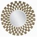 House of Hampton® Sunburst Antique Silver Leaf & Gold-Washed Plastic Wall Mirror Plastic | 48 H x 48 W x 4 D in | Wayfair HOHM3842 37319551