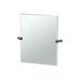 Gatco Bleu Frameless Rectangle Wall Mirror | Pivoting Bathroom Vanity Mirror in Black | 31.5 H x 27.75 W x 2 D in | Wayfair 4719MXS