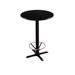 Holland Bar Stool Counter Height Pedestal Dining Table Wood/Metal in Black/Brown | 36 H x 24 W x 24 D in | Wayfair 211-2236BW24RFTRG
