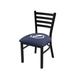 Holland Bar Stool NHL Stationary Dining Chair Faux Leather/Upholstered/Metal in Black | 32 H x 18 W x 18 D in | Wayfair L00418TBLght