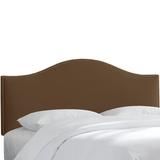 House of Hampton® Brighton Nail Button Arc Upholstered Panel Headboard Velvet in Brown | 51 H x 41 W x 4 D in | Wayfair HOHN3842 27439118