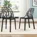 Ivy Bronx Kimonte Contemporary Dining Chair Plastic/Acrylic in Black | 32 H x 17.25 W x 21.5 D in | Wayfair IVYB4792 40206965