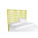 David Francis Furniture Ohana Wicker/Rattan Open-Frame Headboard Wicker/Rattan in Yellow | 66 H x 42 W x 1.5 D in | Wayfair B5060-T-S140