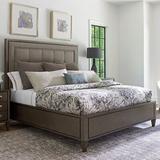 Lexington Ariana St. Tropez Panel Bed Wood & /Upholstered/Polyester in Brown | 68 H x 75.5 W x 92 D in | Wayfair 01-0732-135c