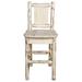 Loon Peak® Montana Collection 30" Bar Stool Wood in Brown/White | 44 H x 19 W x 20 D in | Wayfair LOPK7975 43886174